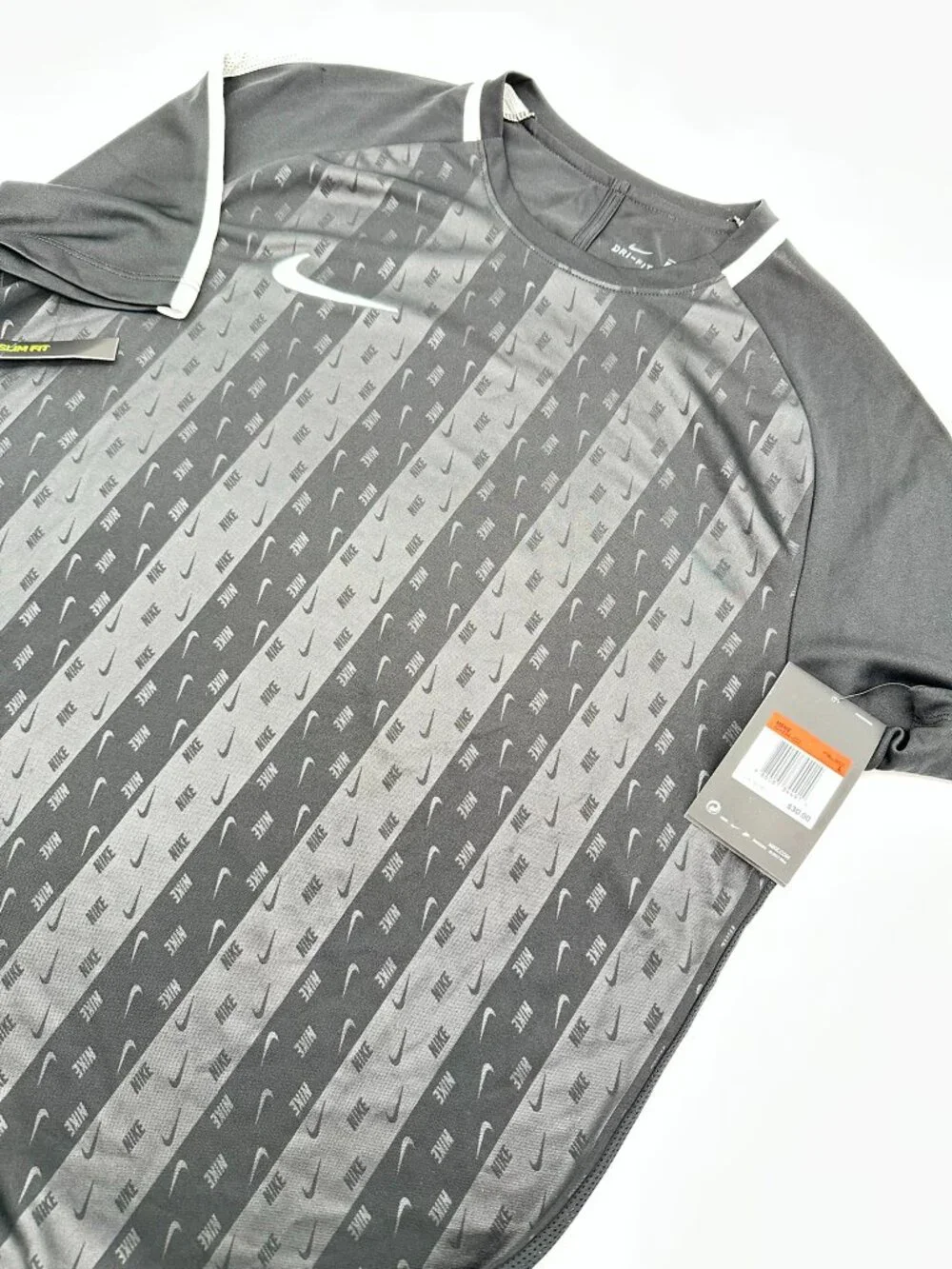 Nike Men's Dri-FIT Academy Short Sleeve Print Soccer Top, Size Large, Black